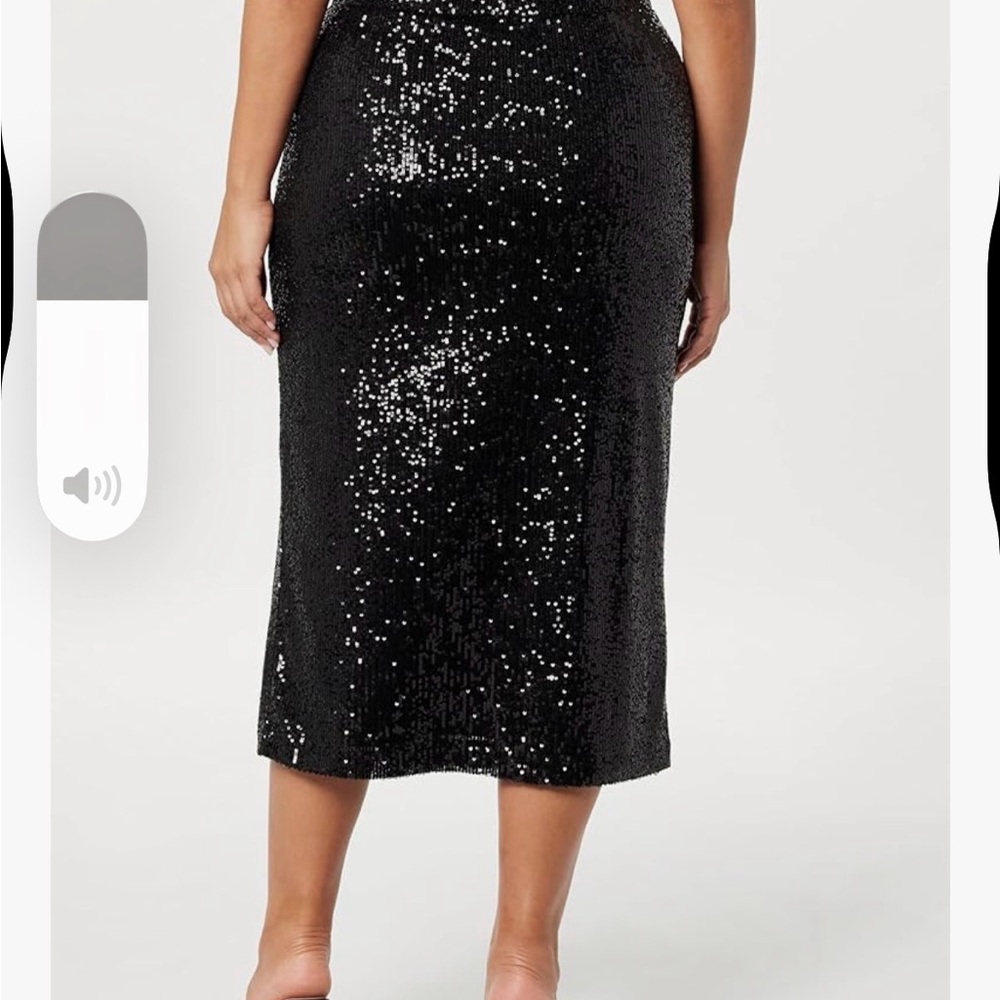 Sequin Black Midi Skirt – Sleek Evening Pencil